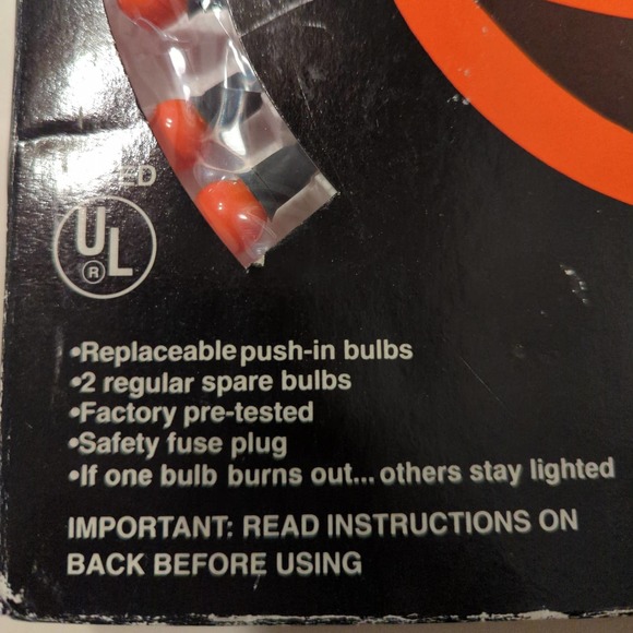 Vintage 1993 Halloween Indoor Outdoor Miniature 35 Mini Globe Light Set - Picture 5 of 9